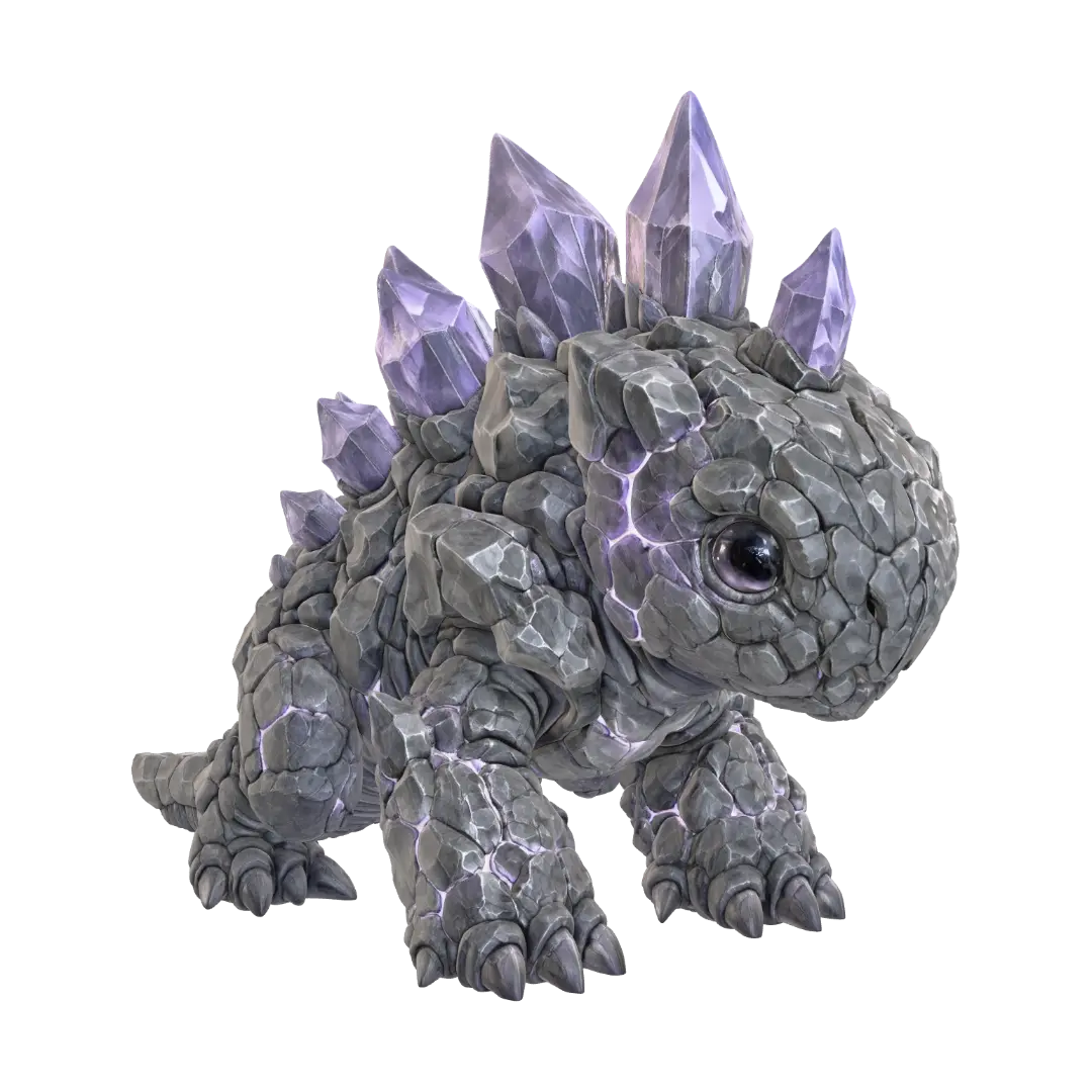 紫晶幼龙 3D 模型