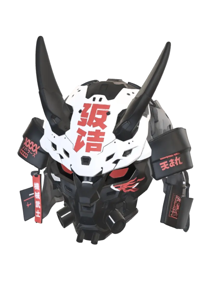 浪人机甲鬼面 3D 模型